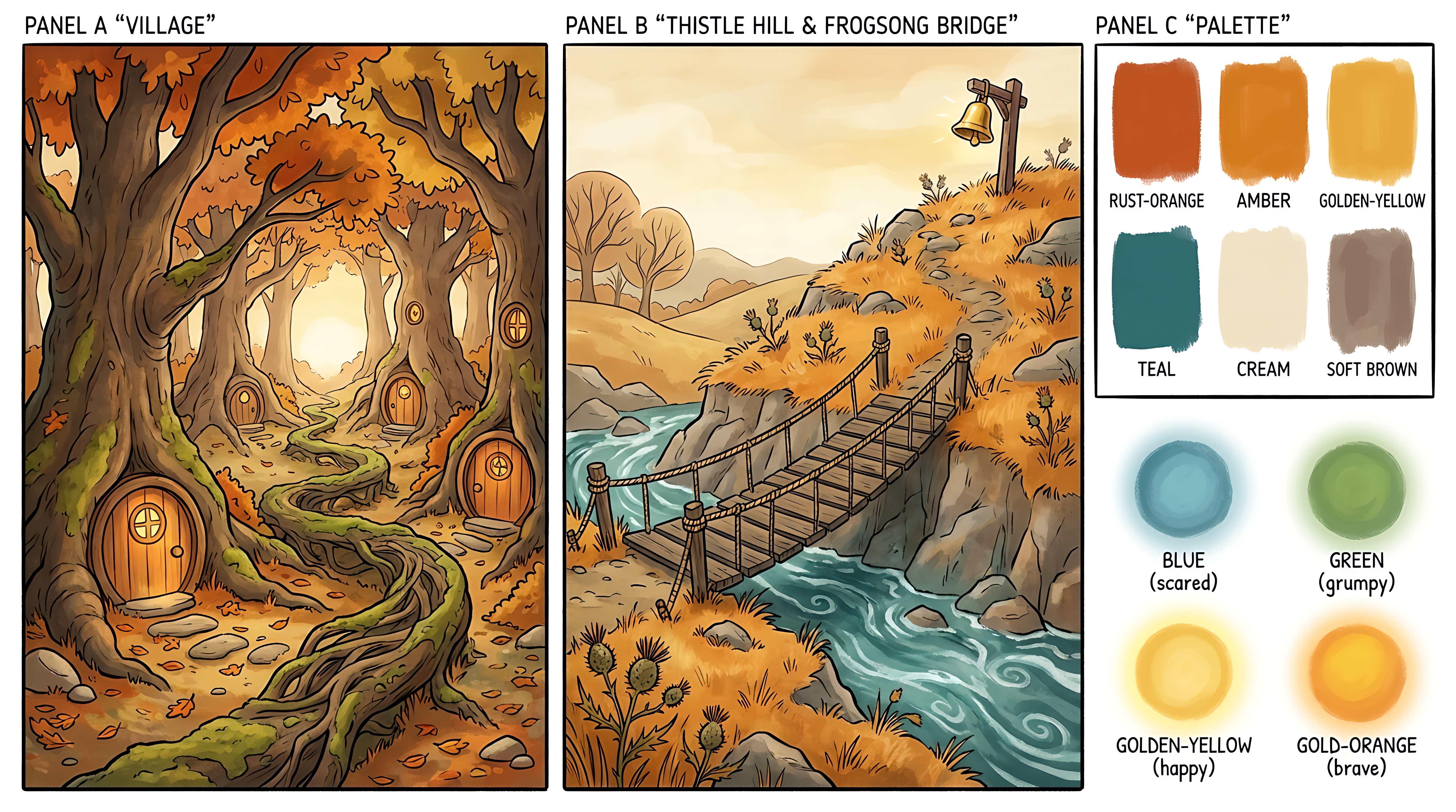 Thornwood environment and color palette guide